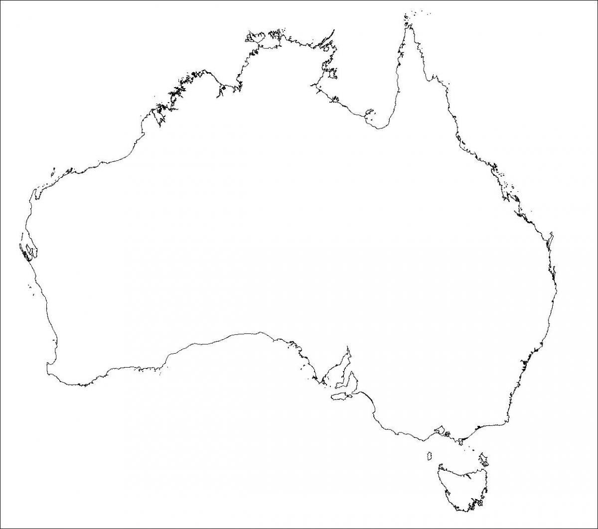Mapa de curvas de nível na Austrália