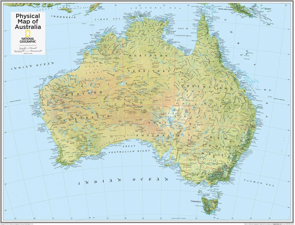 Austrália em um mapa