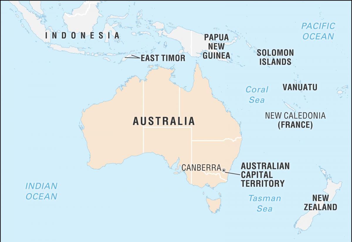 Mapa da capital australiana