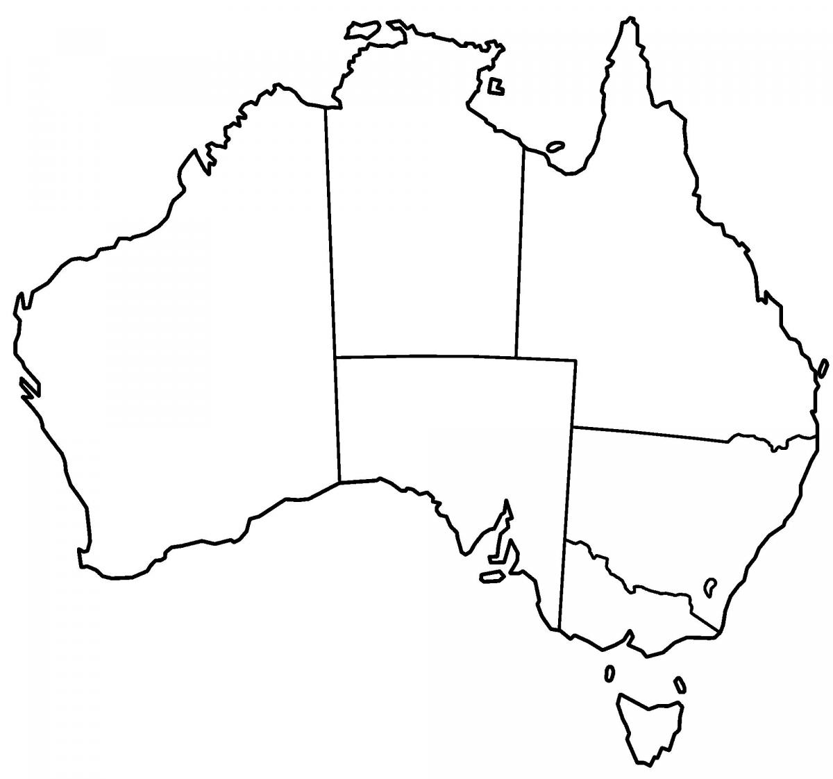 Mapa vazio da Austrália