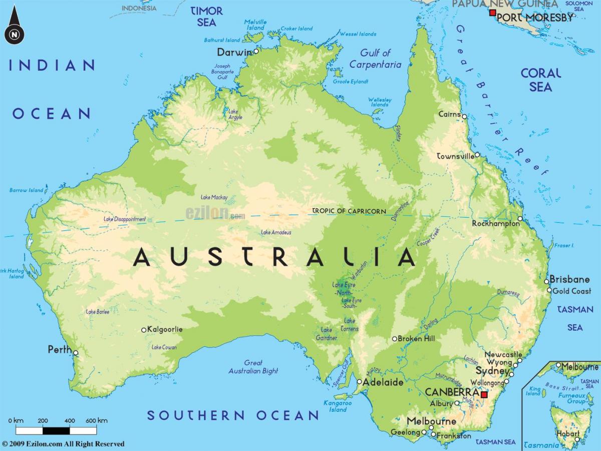 Mapa dos Aterros Sanitários na Austrália